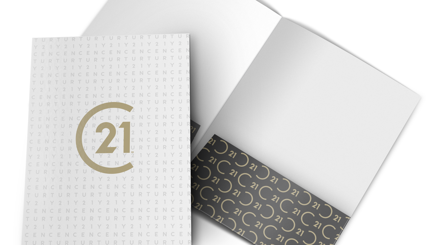 Century 21 Folders, "Pattern" Gold - Image 11
