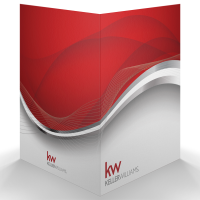 Keller Williams Folders, Silver on Red